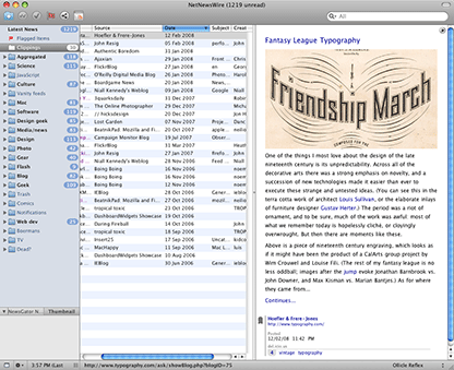 Widescreen one column layout