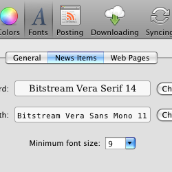 Select your own font in NetNewsWire’s preferences